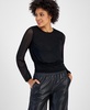 Women's Mesh Blouson Top, Created for Macy's