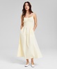 Women's Smocked-Waist Twist-Strap Cotton Midi Dress, Exclusively at Macy's