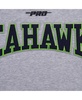 Men's Heather Gray Seattle Seahawks Crest Emblem Pullover Sweatshirt