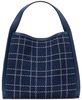 Knott Denim Check Crossbody Tote