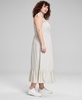 Trendy Plus Size Shoulder-Tie Embroidered Dress, Created for Macy's