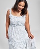 Plus Size Printed Tiered Ruffle Dress, Created for Macy's