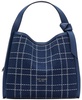 Knott Denim Check Crossbody Tote