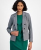 Women's Plaid Faux-Double-Breasted Blazer, Created for Macy's