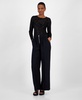 Women's High-Rise Wide-Leg Zip-Front Pants, Created for Macy’s 