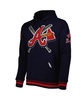 Men's Navy Atlanta Braves Mash Up Logo Pullover Hoodie