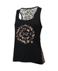 Women's Threads Black Chicago Cubs Leopard Tank Top