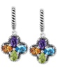 EFFY® Multi-Gemstone Flower Dangle Drop Earrings (3-1/3 ct. t.w.) in Sterling Silver