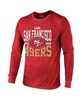 Men's Threads Scarlet San Francisco 49ers Super Bowl LVIII Tri-Blend Long Sleeve T-shirt