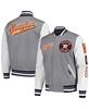 Men's Heather Gray Houston Astros Script Tail Wool Full-Zip Varity Jacket