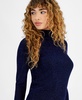 Women's Long-Sleeve Metallic Mock Neck Top, Created for Macy's 