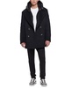 Men's Peacoat with Removable Nylon Hooded Inset