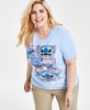 Trendy Plus Size Stitch Graphic Print T-Shirt