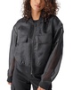 Women's Skyline Organza Faux-Leather Bomber Jacket