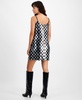 Women's Sequined Checkerboard Sleeveless Sheath Dress, Created for Macy's