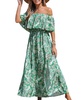 Women's Paisley Flounce Off-the-Shoulder Beach Dress