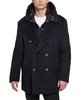 Men's Peacoat with Removable Nylon Hooded Inset