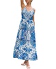 Women's Paisley Print Pocket Maxi Beach Dress