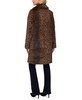 Women's Printed Faux-Fur Button-Front Coat 