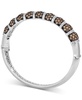 Chocolate Diamond & Vanilla Diamond Pavé Bangle Bracelet (7-1/20 ct. t.w.) in 14k White Gold