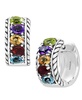 EFFY® Multi-Gemstone Small Huggie Hoop Earrings (1-7/8 ct. t.w.) in Sterling Silver