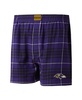 Men's Purple, Black Baltimore Ravens Concord Flannel Boxers