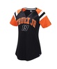 Women's Black, Orange Martin Truex Jr Game On Notch V-Neck T-shirt