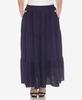 Plus Size Pleated Tiered Maxi Skirt