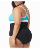 Plus Size Flex Ribbed Tankini Top