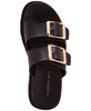 Mythiccal Slip-On Buckled Banded Platform Raffia Sandals