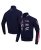 Men's Navy Atlanta Braves Fast Lane Full-Zip Track Jacket