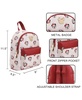 Mickey Mouse Santa Mickey White Faux Leather 10.6" White Mini Backpack