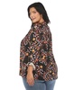 Plus Size Paisley Button Front Tunic Top