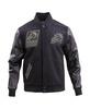 Men's Black Phoenix Suns Gold Stitch Varsity Jacket