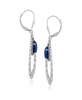 Sterling Silver and Genuine Gemstone Pear Shape Lever Back Earrings