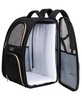 Soft Sided Multi-Entry Collapsible Travel Pet Carrier Backpack With Removable Lining