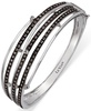 Chocolate Diamond (2 ct. t.w.) & Vanilla Diamond (1/5 ct. t.w.) Multirow Bangle Bracelet in 14k White Gold