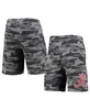 Men's Charcoal and Gray Alabama Crimson Tide Camo Backup Terry Jam Lounge Shorts