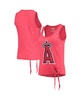 Women's Threads Red Los Angeles Angels Scoop Neck Racerback Side Tie Tri-Blend Tank Top