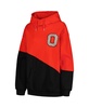 Women's Scarlet, Black Ohio State Buckeyes Matchmaker Diagonal Cowl Pullover Hoodie