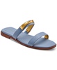 Women's Harmoni Leather Double Band Slide Flat Sandals