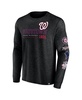 Men's Black Washington Nationals High Whip Pitcher Long Sleeve T-shirt