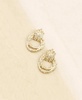 Crystal Studded Knot Earrings