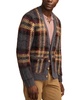 Men's Classic-Fit Brushed Plaid Jacquard Cardigan 