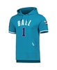 Men's LaMelo Ball Teal Charlotte Hornets Name and Number Short Sleeve Pullover Hoodie