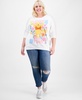 Trendy Plus Size Winnie The Pooh Graphic Fleece Sweatshirt 