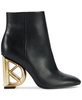 Women's Wedge Logo Heel Ankle Booties