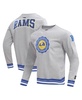 Men's Heather Gray Los Angeles Rams Crest Emblem Pullover Sweatshirt