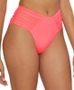 Women's Ruched High-Waist Bikini Bottoms 