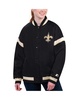 Women's Black New Orleans Saints Tournament Full-Snap Varsity Jacket